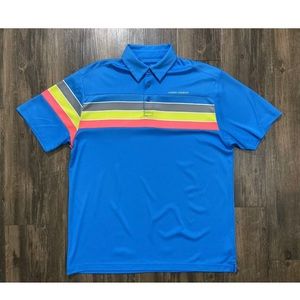 Under Armour Heatgear Striped Polo Golf Shirt XL